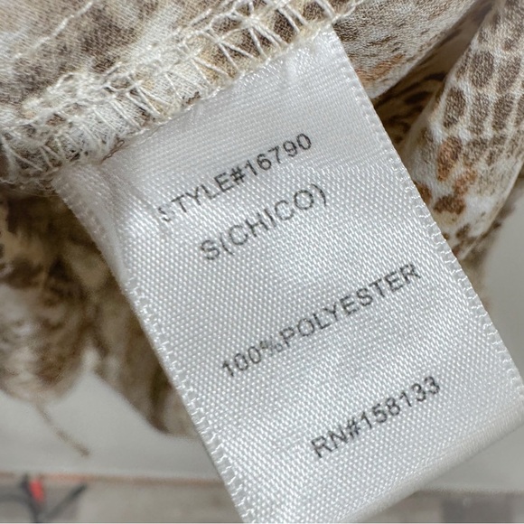 Staccato chiffon snakeskin bubble faux wrap tie neck top ❤️ - Picture 7 of 7